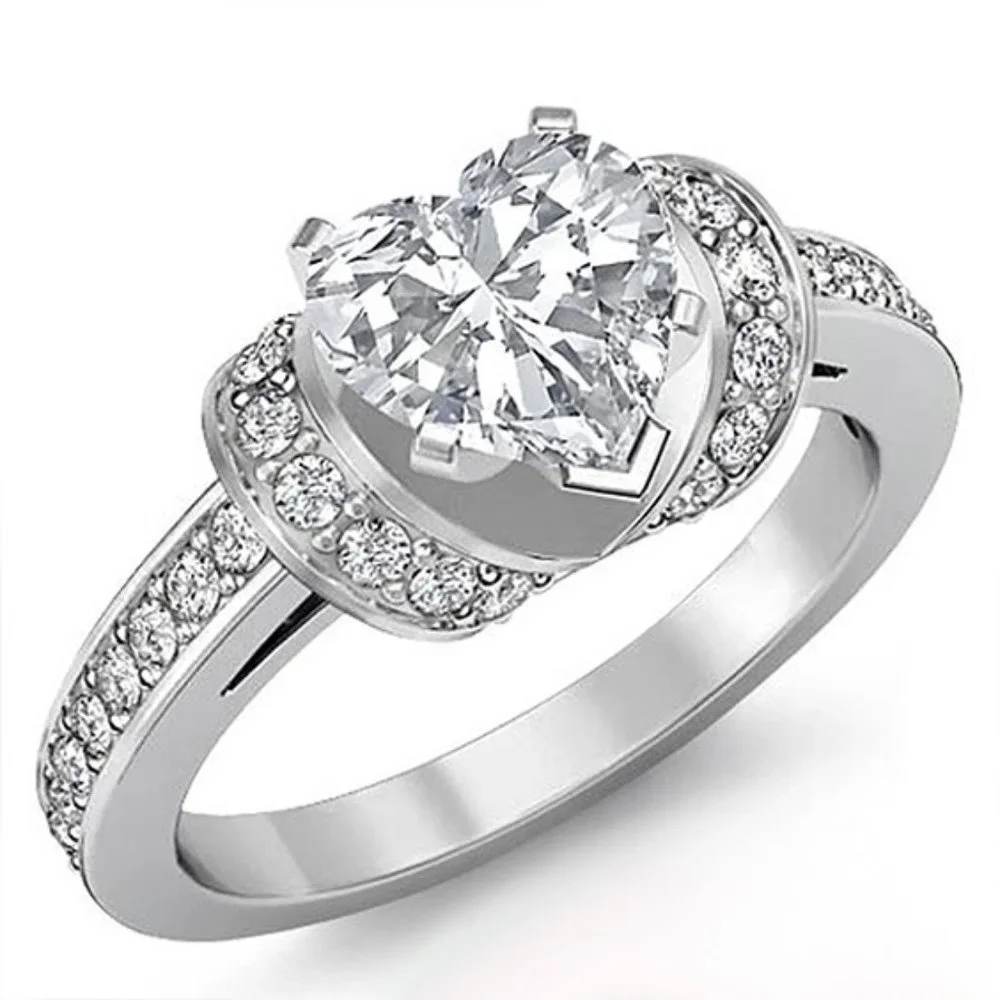 💍Wedding Heart Diamond Ring for Women, F147 - Picture 4 of 8